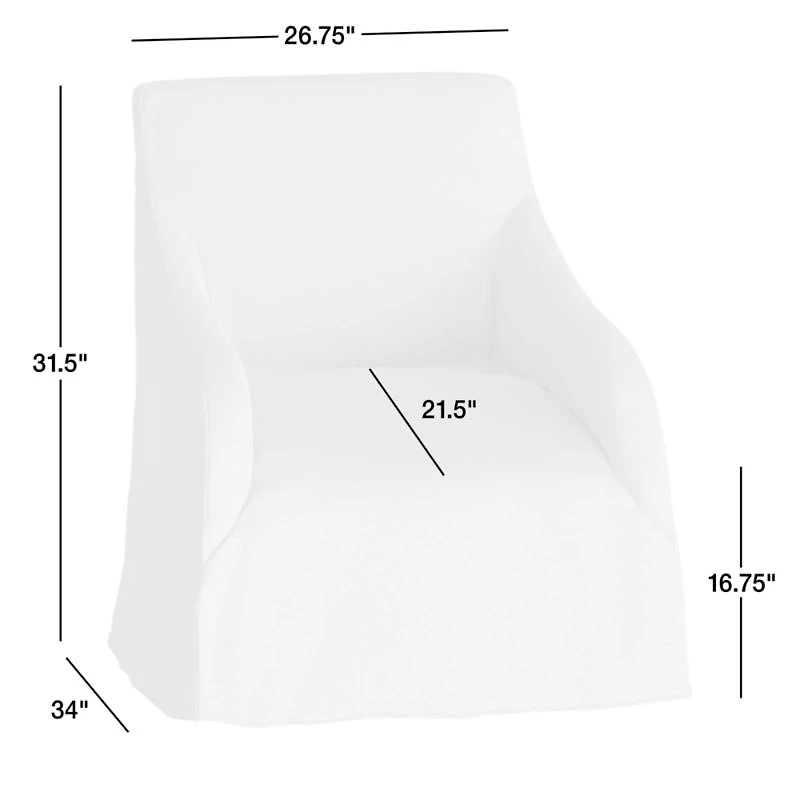 Revello Slipcovered Swivel Accent Chair