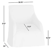 Revello Slipcovered Swivel Accent Chair