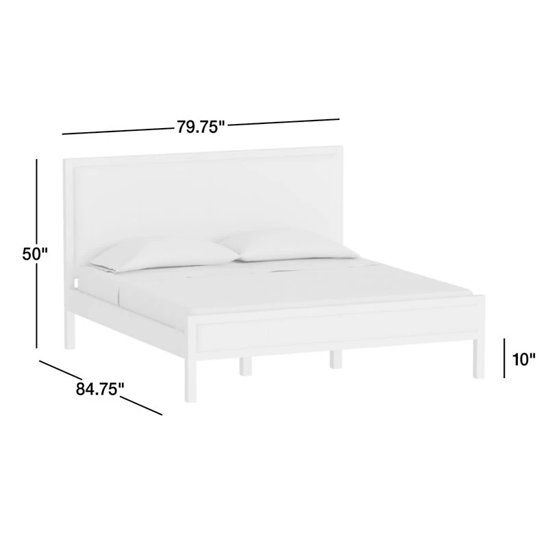 Keane Weathered Natural Wood and Leather King Bed