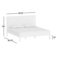 Keane Weathered Natural Wood and Leather King Bed