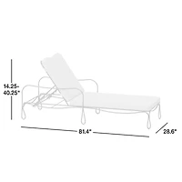 The Harpen Outdoor Metal Chaise Lounge by Jake Arnold