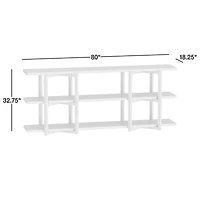 Thomas 80" Barley Oak Wood Low Open Media Console