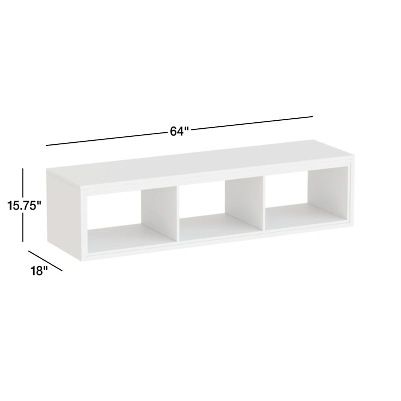 Calypso Black Wood Wall-Mounted Storage
