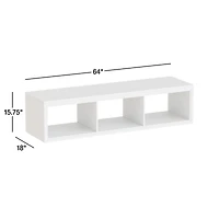Calypso Black Wood Wall-Mounted Storage
