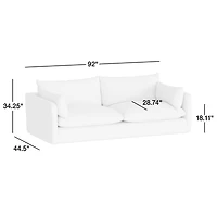 Unwind Slipcovered 92" Sofa