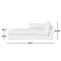 Unwind Slipcovered Left-Arm Chaise Lounge