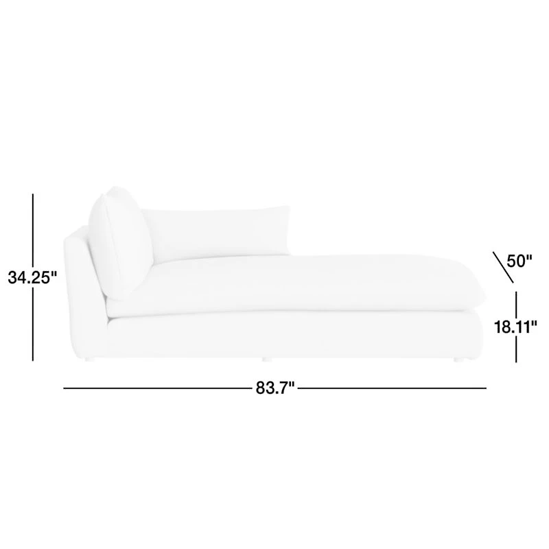 Unwind Slipcovered Right-Arm Chaise Lounge