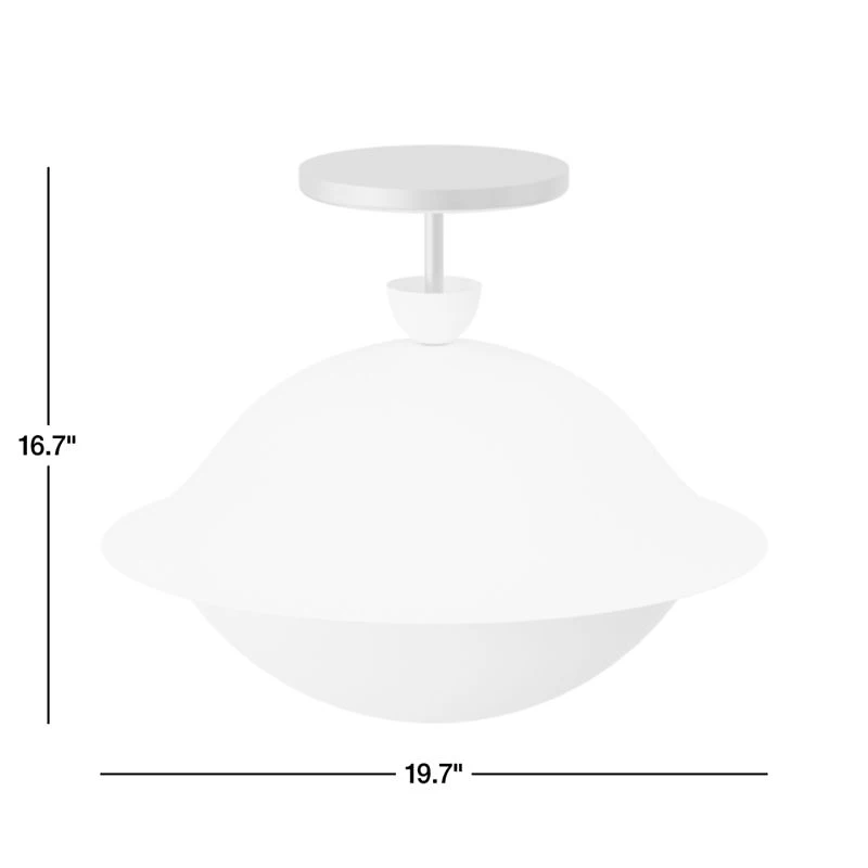 Giulia Glass 20" Kids Semi-Flush Mount Ceiling Light