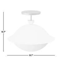 Giulia Glass 20" Kids Semi-Flush Mount Ceiling Light