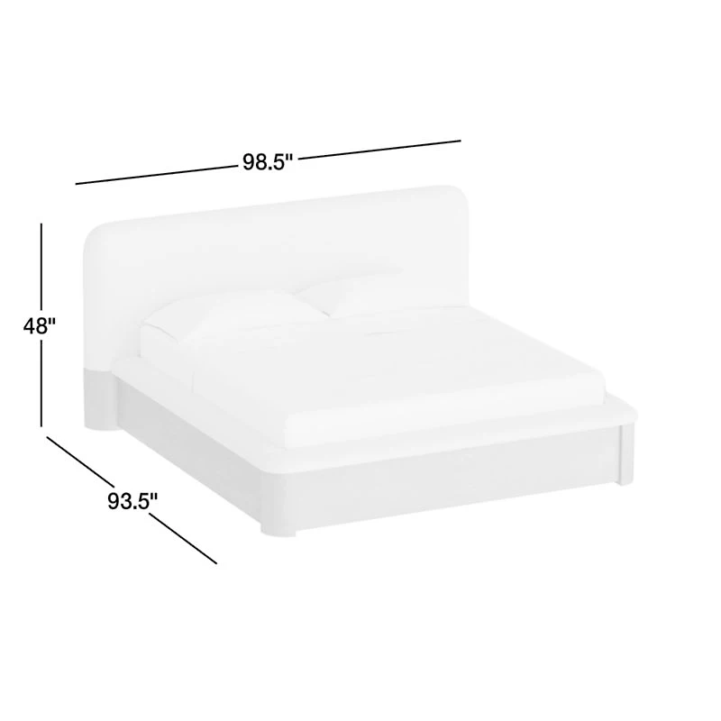 Palermo Wood & Upholstered 2-Drawer King Storage Bed
