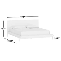 Alrik Brown Oak Wood Upholstered King Bed