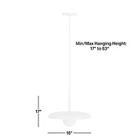 Lilypad Metal and Glass Pendant Light by Brigette Romanek 16"