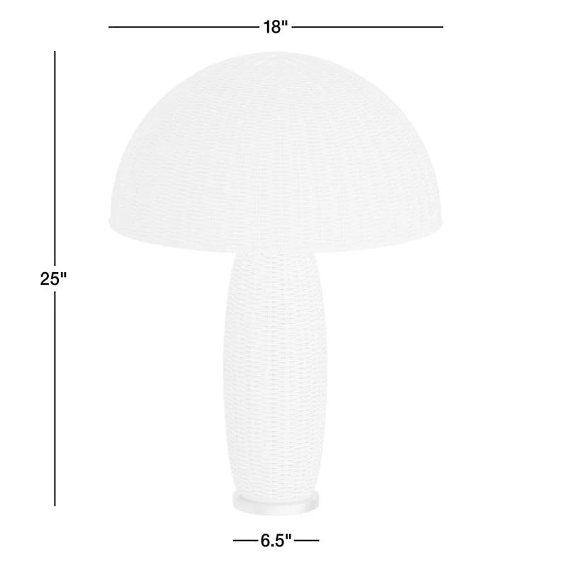 Pearl Rattan Table Lamp 25" by Brigette Romanek