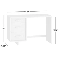 Grayson Natural Brown Oak Wood 3-Drawer Kids Desk