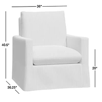 Ever Slipcovered White Nursery Glider Chair by Leanne Ford