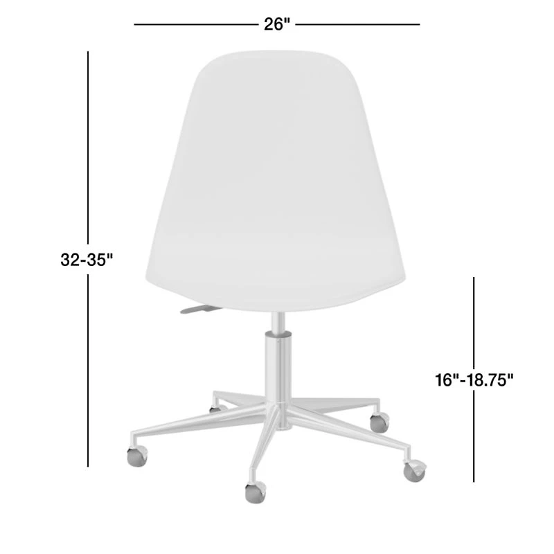 Class Act White Adjustable Kids Desk Chair