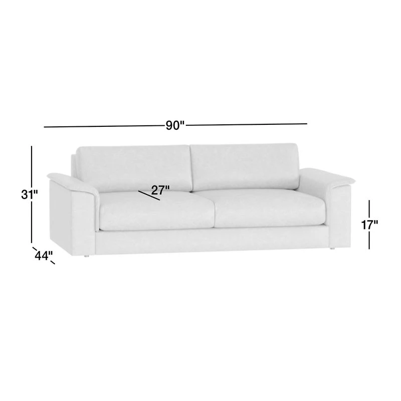 Wythe 92" Leather Sofa