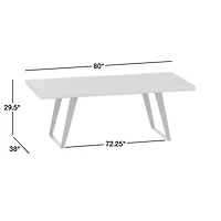 Yukon 80" Black-Brown Live Edge Wood Dining Table