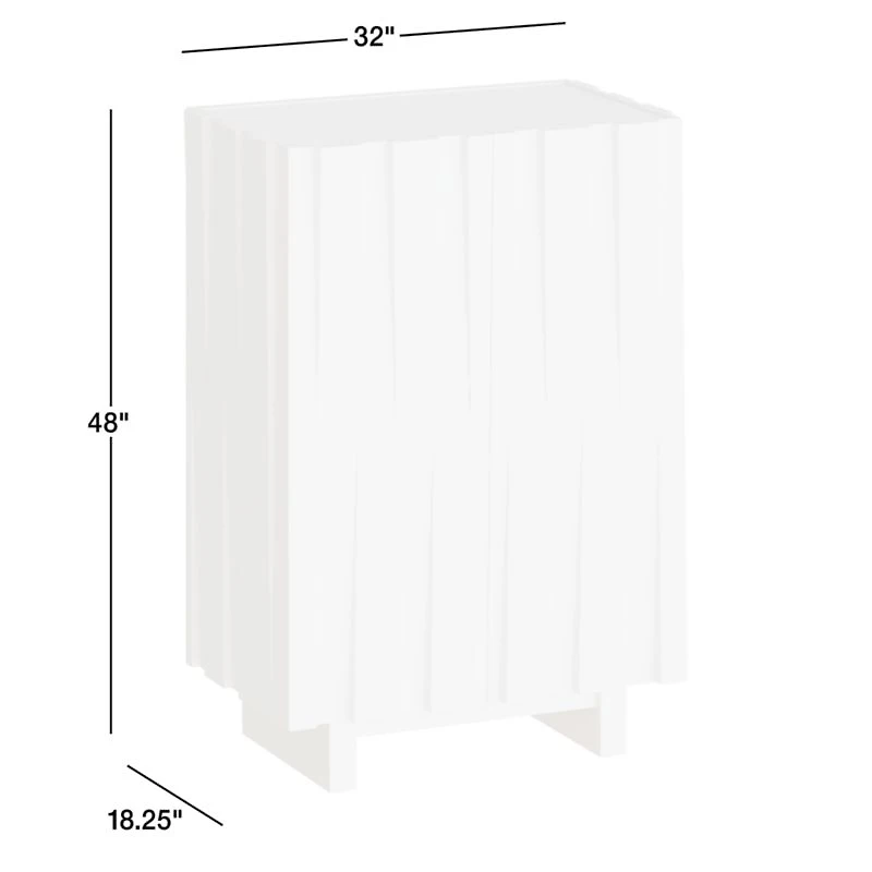 Tower 32" Light Brown Oak Wood Bar Cabinet by Brigette Romanek