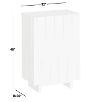 Tower 32" Light Brown Oak Wood Bar Cabinet by Brigette Romanek