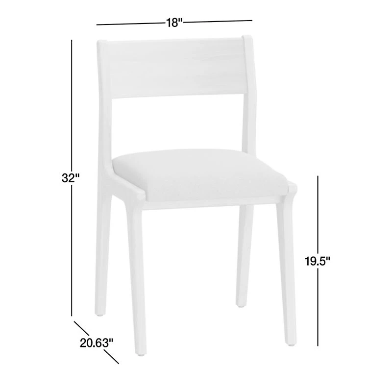 Lakin White Oak Wood Dining Chair