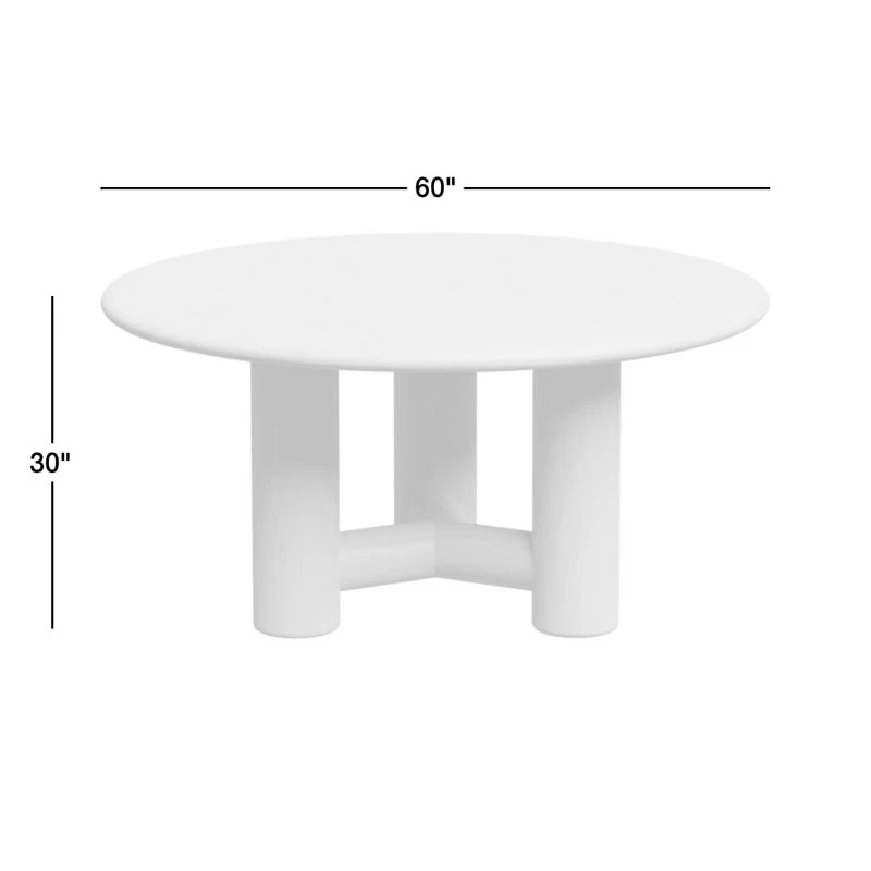 Henrik 60" Natural Oak Wood Round Dining Table