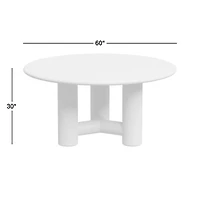 Henrik 60" Natural Oak Wood Round Dining Table
