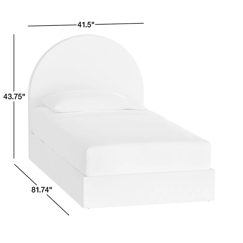 Emma Upholstered Arched Kids Twin Storage Bed