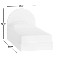 Emma Upholstered Arched Kids Twin Storage Bed