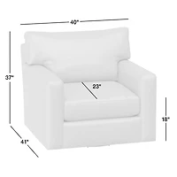 Axis 40" Leather Swivel Chair