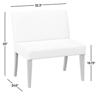 Lowe Ivory Grey Single Dining Banquette Chair