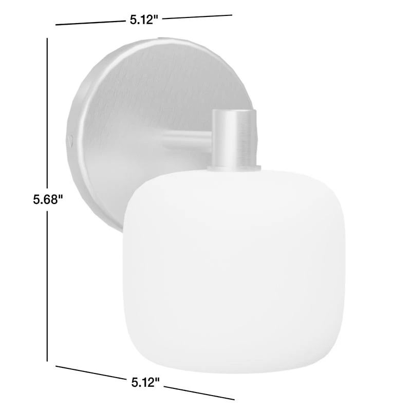 Colombe Burnished Brass and Glass Single Light Wall Sconce 5"