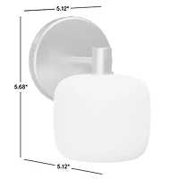 Colombe Burnished Brass and Glass Single Light Wall Sconce 5"