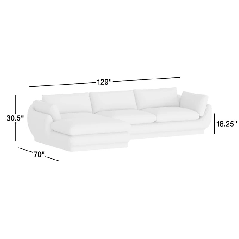 Ipanema Wicker 2-Piece Left-Arm Chaise Outdoor Sectional with Cushions