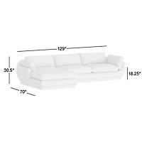 Ipanema Wicker 2-Piece Left-Arm Chaise Outdoor Sectional with Cushions