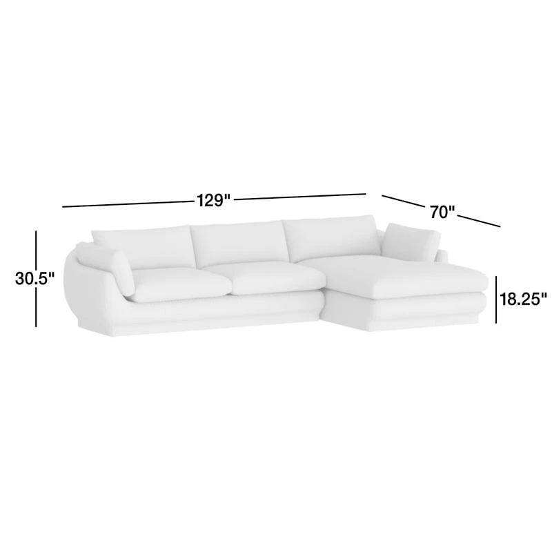 Ipanema Wicker 2-Piece Right-Arm Chaise Outdoor Sectional with Cushions