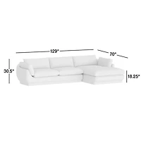 Ipanema Wicker 2-Piece Right-Arm Chaise Outdoor Sectional with Cushions