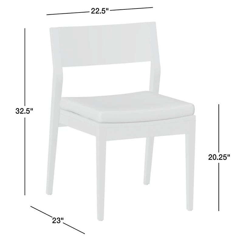 Andorra Weathered Grey Wood Stackable Outdoor Dining Side Chair
