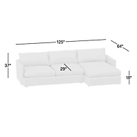Lounge Deep 2-Piece Sectional Sofa