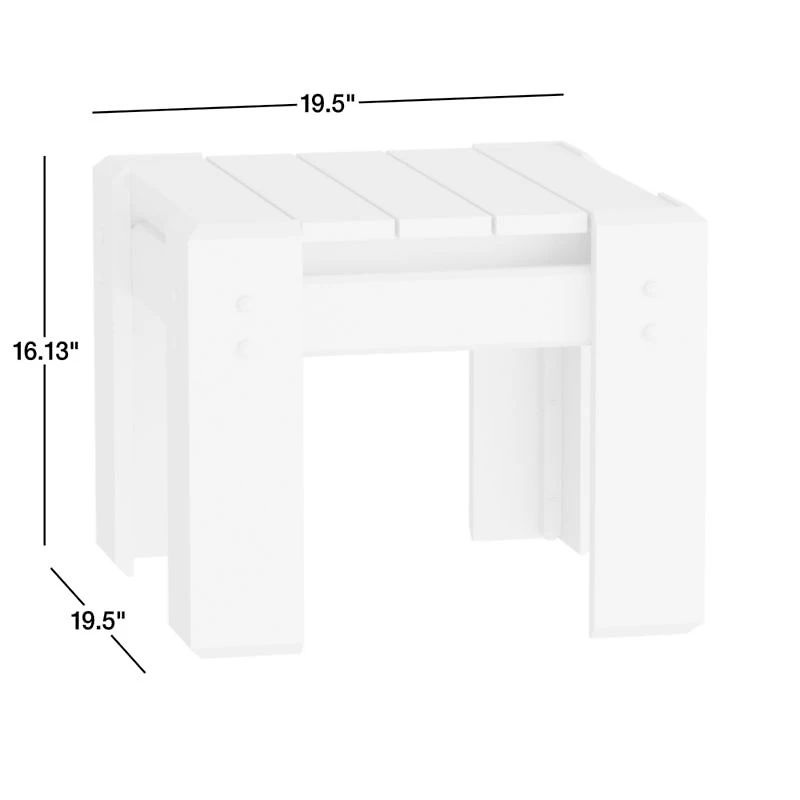 Takagi Black Recycled Outdoor Side Table