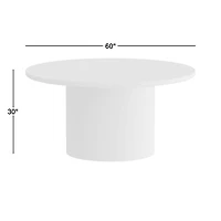 Athens 60" Round Marble Outdoor Dining Table