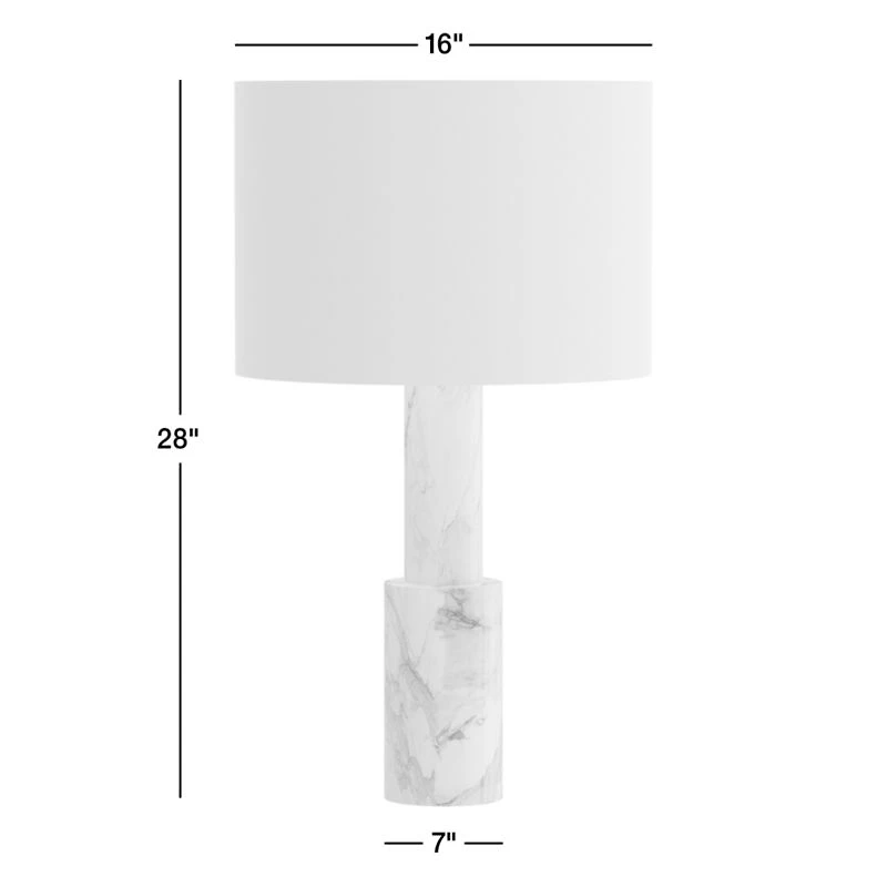 Jorgen Golden Calacatta Marble Table Lamp 28"