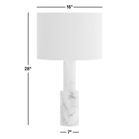 Jorgen Golden Calacatta Marble Table Lamp 28"