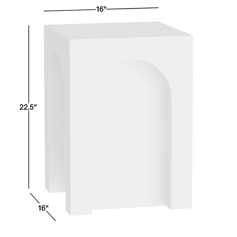 Triomphe Indoor/Outdoor Resin Square Side Table