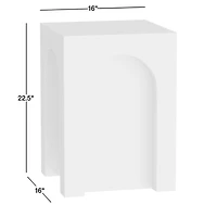 Triomphe Indoor/Outdoor Resin Square Side Table