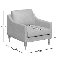 Jacques Leather Accent Chair