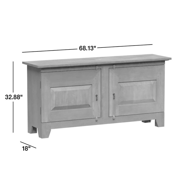 Basque 68" Charcoal Grey Wood Credenza