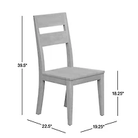 Basque Charcoal Grey Wood Dining Chair