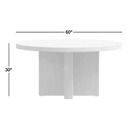 Mallorca 60" Round Wood Outdoor Dining Table