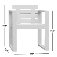 Mallorca Wood Outdoor Dining Arm Chair